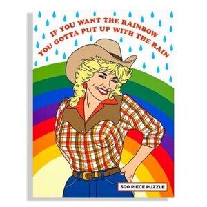 Dolly Parton 500 Piece Puzzle "If You Want The Rainbow You Gotta Put Up With The